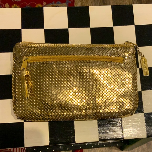 Whiting and Davis Gold Mesh evening clutch Vintage pouch - Picture 3 of 5